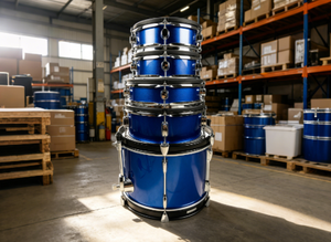 HXM XD-900-KM Professionelles 9-teiliges 820-Ton Elektronisches Schlagzeug-Set 40 Voreingestellte Kits Doppelschichtige Mesh-Trommelfelle Blaues Akustisches Design - Product Image 3