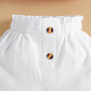 Abbigliamento per Bambini Stile Occidentale, Vestito Estivo per Ragazze, Top con Spalline e Pizzo, <span class=keywords><strong>Shorts</strong></span> Tinta Unita - Product Image 6