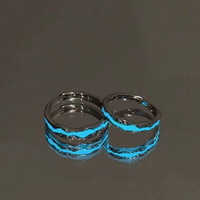 Bagues de couple SA Jewelry qui brillent dans le noir, en alliage lumineux, ensemble de bagues assorties, fourniture d'usine pour lui et pour elle, vente en gros