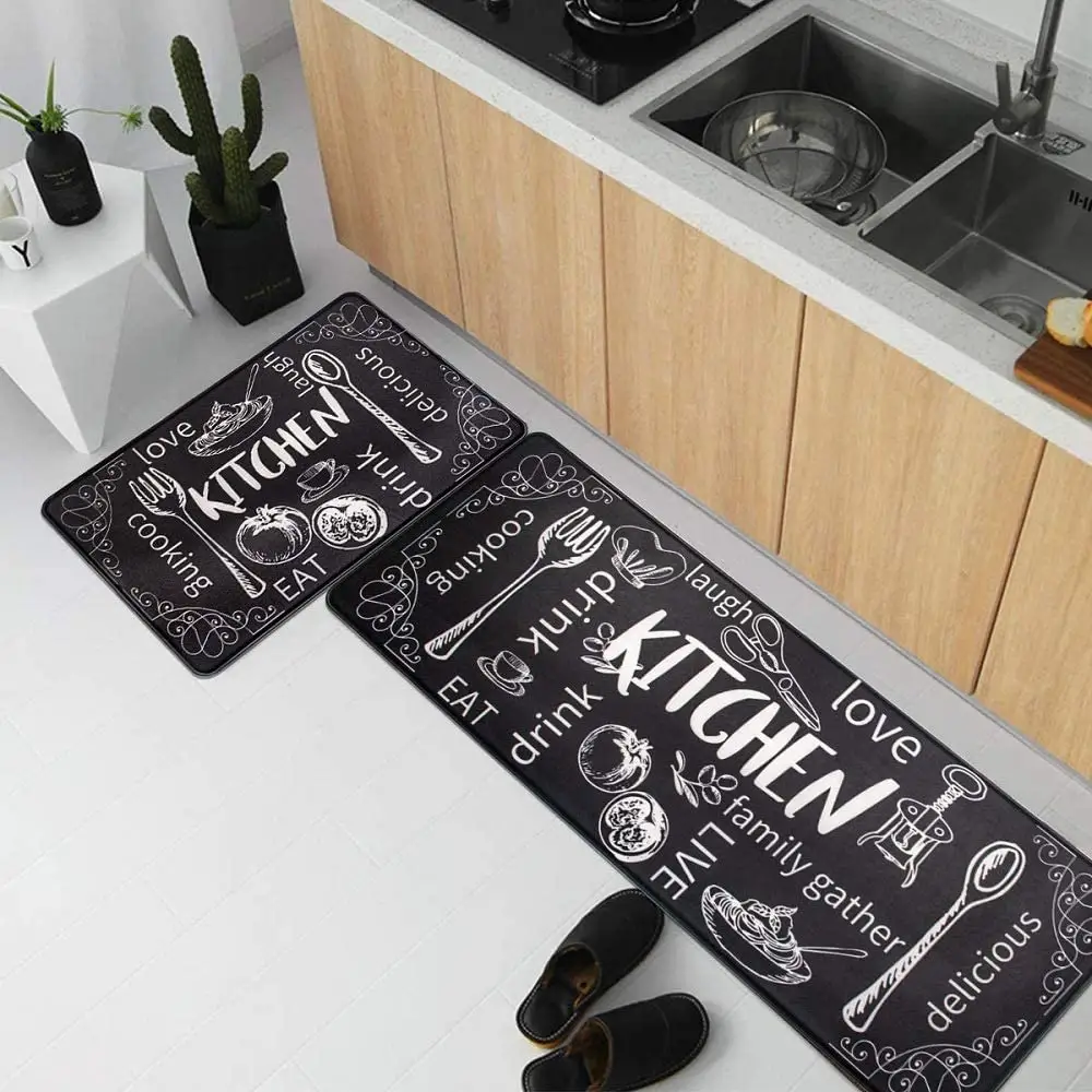 Standing comfort custom printed non slip kitchen carpet and rug comfort anti fatigue pvc kitchen floor mats