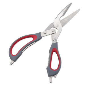 <b>Kitchen</b> <b>Scissor</b> Stainless Steel Reddish Gray Straight Head Home Use Multi Purpose Food Cutting Tool - Product Image 1