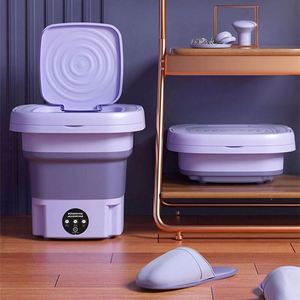 Lavadora de Ropa Plegable de 8L, Mini Lavadora Eléctrica Todo en Uno, Retráctil, para Ropa de Bebé, con Centrifugado, Cuadrada, de Plástico ABS, para el Hogar - Product Image 5
