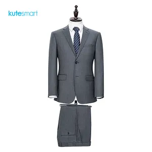 Classic Bespoke Mens Suit Tailor Suit Faux Wool 2 Piece Set Blazer Suit For Men