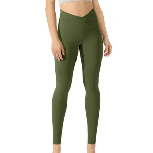 Mulheres roupas logotipo personalizado mulheres atléticas bunda levantamento ioga leggings treinamento corredores de alto impacto