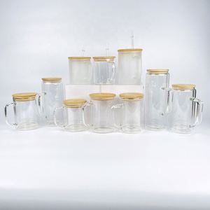 Tazas de Vidrio Borosilicato Transparente de 11oz y 17oz, para Sublimación, con Asa, para Té o Café - Product Image 5