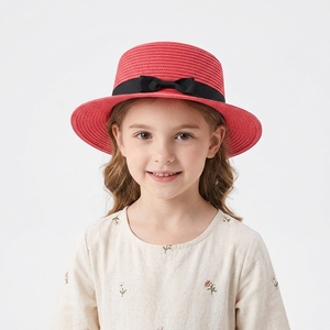 Cappello di Paglia Personalizzato con Logo Stampato, Cappello Panama Estivo da Spiaggia in Carta e Paglia, Personalizzabile per Bambini con Nastro - Product Image 4