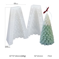 Molde de Silicona Ecológico con Aroma a Árbol de Navidad para Velas, Difusor de Aroma DIY de Navidad, Yeso