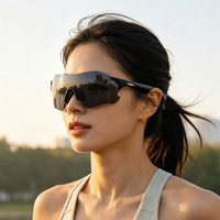 Lunettes de soleil de sport pour cyclisme unisexes pour adultes, monture intégrale, compatibles myopie, ultra-légères, résistantes au vent, UV400, design coloré