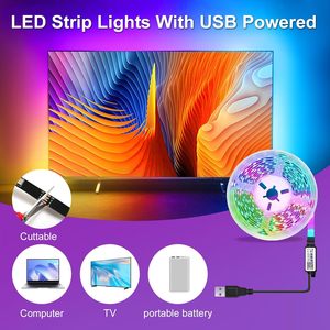 Tira de Luz LED RGB de PVC de 3.5m para Retroiluminación de TV, con Control USB/WiFi, Flexible, para Televisores de 50-65 Pulgadas - Product Image 4