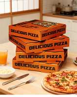 Maßgefertigte Kommerzielle 3-Lagige Wellpappe Ölbeständige 7/8/9 Zoll Pizzabox mit Aluminiumauskleidung für Picknicks Takeout Lieferung