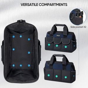 Échantillon gratuit : Sac de rangement pour outils robuste à 21 poches, ouverture supérieure manuelle, pour électriciens - Product Image 2