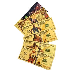 Billete de Dólar Estadounidense de Baloncesto Jordan de 2026, 6 Tipos, Chapado en Oro de 24k para Colección - Product Image 1