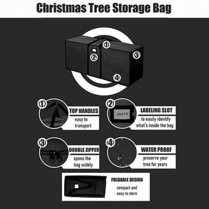Hight Quality Black Oxford Fabric Heavy Duty <b>Christmas</b> <b>Tree</b> <b>Storage</b> Bags With Zipper - Product Image 3