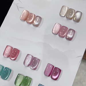 AILANUO 9-color floral pattern satin silk cat-eye series gel nail polish magnetic cat-eye gel professional nails UV gel - Product Image 1