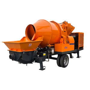 Máquina Combinada de Mezcla y Bombeo de 30-40m3/h, Bomba Mezcladora de Concreto Montada en <span class=keywords><strong>Remolque</strong></span> con Tuberías de 100m - Product Image 1