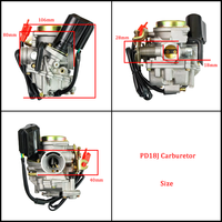 Carburateur PD24J CVK 18mm pour 139QMB 139QMA GY6 50cc 60cc 80cc 90cc Moteur Moto Scooter Cyclomoteur ATV Go-Kart Quad