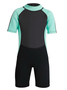 Traje de Neopreno DIVE&SAIL para Niñas, 1.5mm, Manga Corta/Pantalón Corto, Cremallera Trasera, Protección UV, Transpirable - Product Image 2