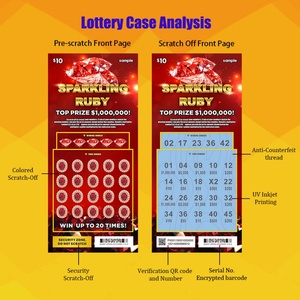 Conception et impression de jeux de loterie à gratter personnalisés professionnels, usine de jeux de loterie - Product Image 2