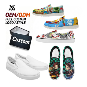 Chaussures décontractées unisexes tendance et confortables à enfiler, style fourgon, avec impression UV personnalisée, en toile respirante, style urbain, chaussures paresseuses - Product Image 1