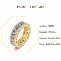 Bague géométrique en saphir rose en argent sterling 925 pour femme, pierre précieuse cultivée en laboratoire, bague décontractée tendance de luxe léger, taille US 5-9