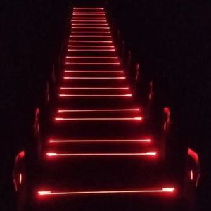 Red <b>LED</b> step <b>lights</b> for cinema theater aisle lighting modern auditorium stair safety lighting system - Product Image 1