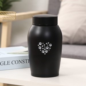 Urne commémorative personnalisable pour animaux de compagnie, urne funéraire pour cendres de chiens et chats, urne en métal gravé en acier inoxydable, souvenir commémoratif - Product Image 3