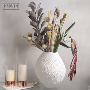 Vaso di fiori in ceramica da vivere a Merlin vaso con texture opaca piccola goccia di pioggia fantasia arte creativa decorazione per la casa per vaso nordico - Product Image 4