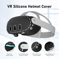 Silicone VR étui protecteur pour Ouclus Quest 3 lavable résistant aux rayures étui couverture avant étendu VR accessoires noir