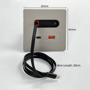 Universeel 20W Usb Type-C Stopcontact Met Intrekbare Kabel En Snel Opladen Abs Paneel 110-250V Bureaustekker - Product Image 5