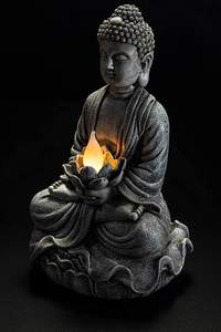 Statuettes de <span class=keywords><strong>bouddha</strong></span> Zen à énergie solaire, <span class=keywords><strong>statue</strong></span> religieuse, bon marché, décoration d'intérieur et d'extérieur, avec lumière LED, vente en gros, livraison gratuite - Product Image 3