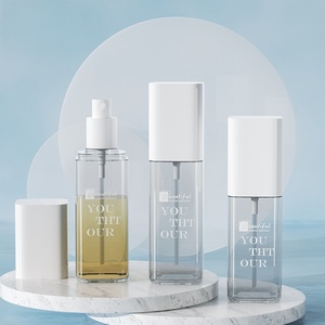 80ML 100ML 120ML boş lüks kare kozmetik pompalı losyon şişeleri vücut spreyi şişe ambalajlama çevre dostu Pet losyon şişesi - Product Image 1