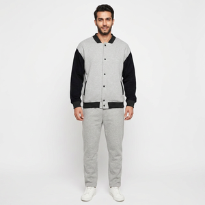 Blouson universitaire vintage pour homme, coupe ample, avec logo gaufré, 100 % laine, écologique, coupe-vent, respirant, enduit à l'avant, décontracté - Product Image 1