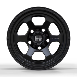 عجلات جديدة من سبائك الألومنيوم المطروقة للطرق الوعرة - تشطيب أسود، إزاحة 15 مم، قطر دائرة المسامير 100 مم، عرض 8-9 بوصة، لتعديل/ترقية عجلات الشاحنات - Product Image 2