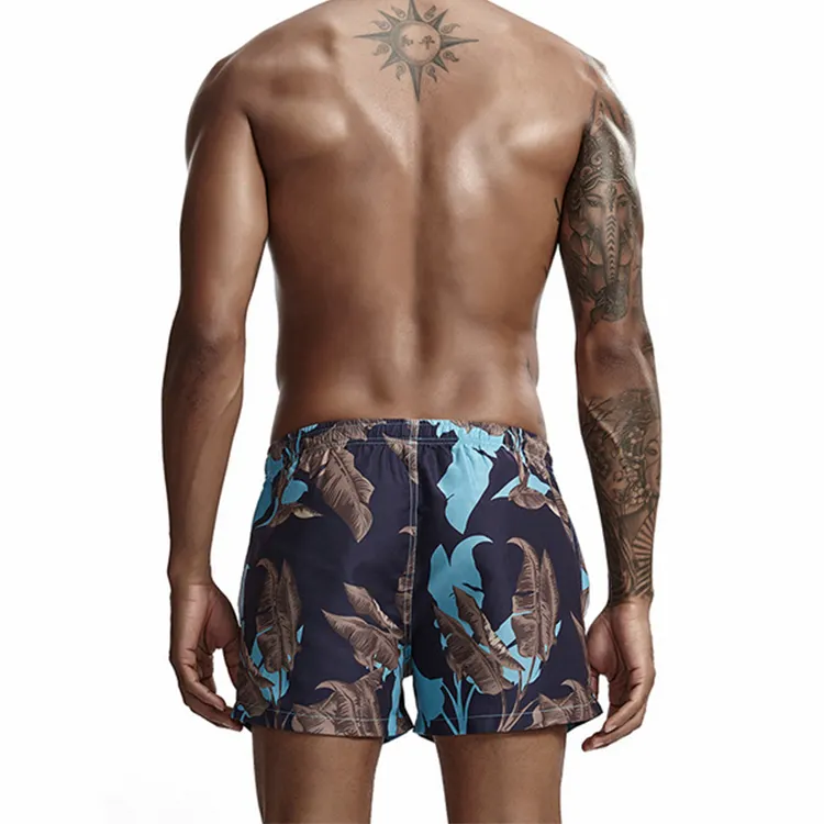 Custom homens swimwear beachwear esticado cintura elástica homens nadar troncos poliéster spandex board shorts natação shorts