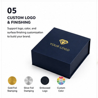Boîte cadeau magnétique pour bijoux sur mesure, emballage en papier rigide de luxe avec insert en velours