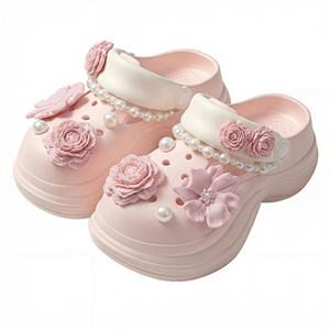 Bottines compensées Mary Jane tendance pour femme, collection été, antidérapantes, imperméables, souples, style décontracté, série de couleurs macaron mignonnes - Product Image 3