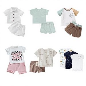 Ensembles de Vêtements Mixtes en Coton de Haute Qualité pour Enfants de 0 à 12 Ans - Robes, Hauts et Bas Assortis Tendance pour l'Été - Vente en Gros - Product Image 1