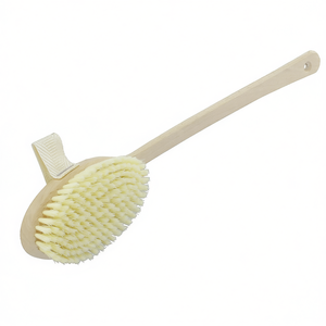 BRSTENMANN Lot de 4 brosses de bain avec manche en bois et poils doux pour l'exfoliation du corps - Product Image 2