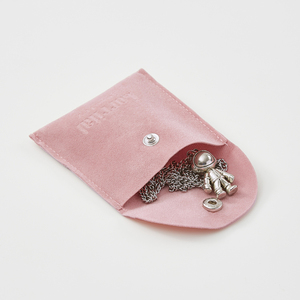 Emballage personnalisé pour bijoux, sac à anneaux en velours avec logo, pochette en microfibre suédée avec insert pour la présentation des boucles d'oreilles - Product Image 4