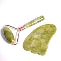 Ensemble de rouleaux de jade Xiuyan beauté DIY en boîte Ensemble de rouleaux de jade Gua Sha Produits de massage pour l'amincissement du visage