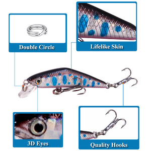 เหยื่อปลอม XY-74 รุ่นมินโนว์ ขนาด 68 มม. น้ำหนัก 2.7 กรัม แบบจมช้า สำหรับตกปลาเพิร์ช - Product Image 4