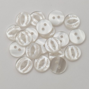 Tùy Chỉnh 18L Ưa Thích Mắt Cá Nhựa Nhựa Nút Màu Trắng Ngọc Trai 2-Lỗ Nút - Product Image 6