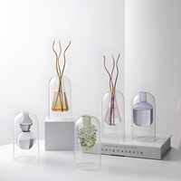Vente en gros de bouteilles en verre borosilicate avec diffuseur à roseaux bouteille en verre de luxe pour la décoration intérieure avec bâtons de parfum