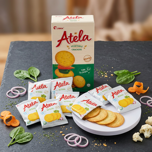 Nouveauté 2026 Vente en gros Direct Usine Très Économique Biscuits Croustillants aux Légumes Saveur Oignon 150g |   Échantillon gratuit ODM - Product Image 1
