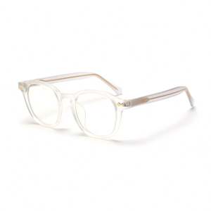 Cổ điển Retro Kính quang học khung cho unisex kính theo toa nhỏ Vòng Kính TR 90 Kính mắt Matte Trắng lentes - Product Image 6