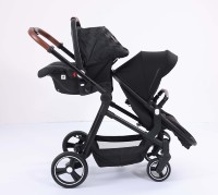Fabricants chinois de poussettes pour bébés, châssis en aluminium, personnalisation en gros, poussette double pour bébés