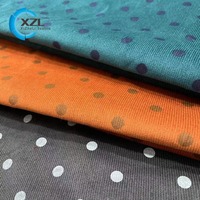 Tissu en velours côtelé imprimé à pois, 100 % coton peigné, tricoté à la chaîne, extensible, de haute qualité, personnalisé, vente en gros, pour T-shirt