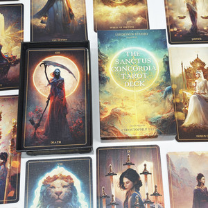 Produttore di stampa di mazzi di carte dei tarocchi bordo dorato personalizzato arte carte da <span class=keywords><strong>gioco</strong></span> oro stampa a caldo misteri <span class=keywords><strong>gioco</strong></span> di carte della fortuna - Product Image 1