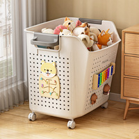 Boîte de rangement de jouets en plastique de grande capacité pour blocs de construction pour enfants et poupées panier de rangement pour bébé domestique