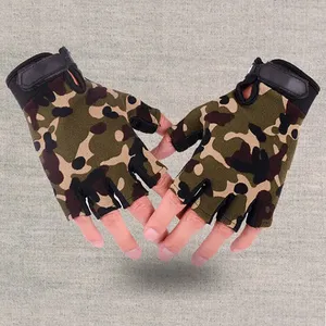 Venta al por mayor de ejercicio físico personalizado Cool Fighting Sword camuflaje gimnasio deportes tácticos guantes de medio dedo - Product Image 2